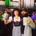 Kicking it with Sybil Taylor at Steam Whistle's Oktoberfest