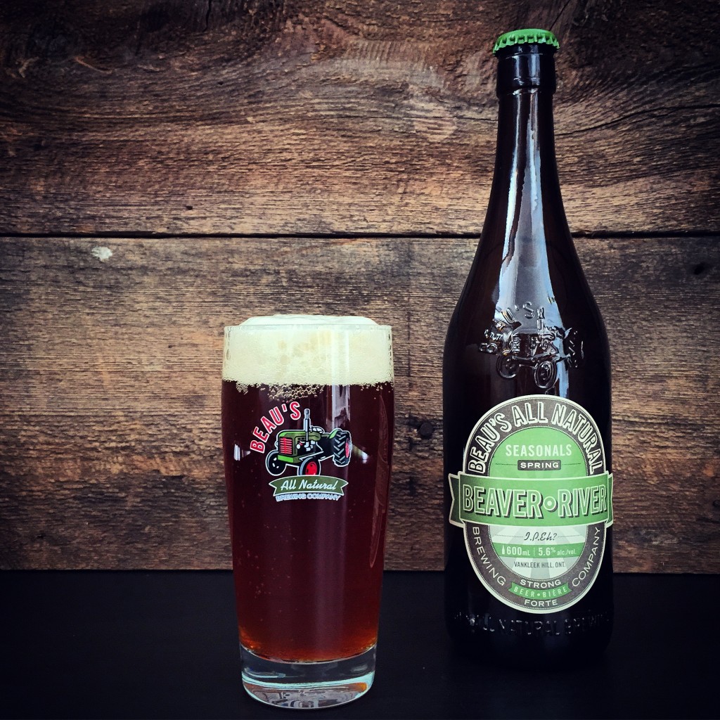 Beaver River IPA bottle and glass.