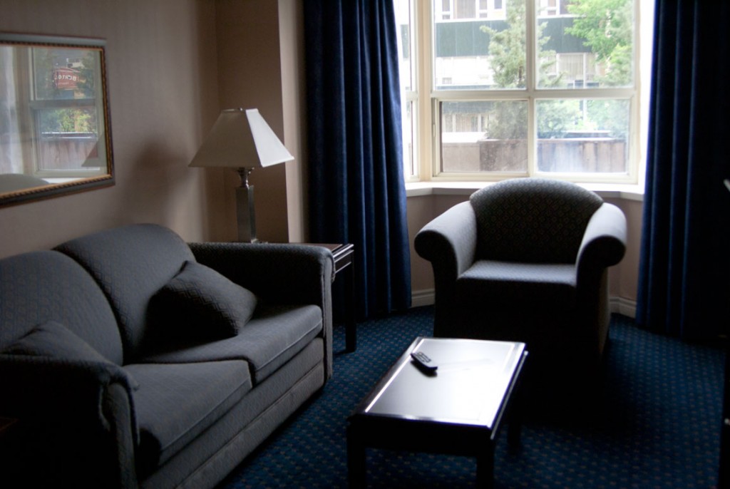 Some of the word you're reading right now, were written on that couch.